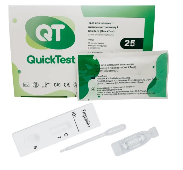 Тест для швидкого виявлення тропоніну I КвікТест (QuickTest)